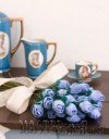 Ксения 68 - Голубые розы и гвоздики из ткани